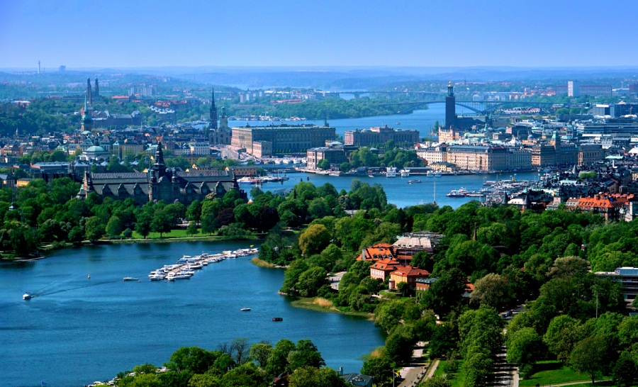 Город Стокгольм - столица Швеции.